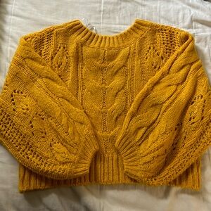 mustard yellow sweater